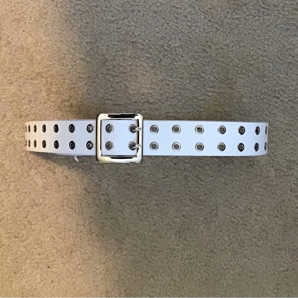 White Belt with Silver Buckle